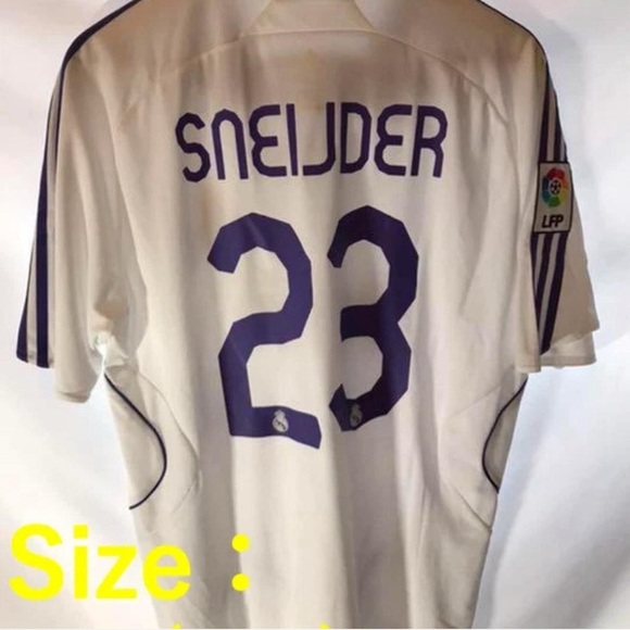 SNEIJDER Real Madrid Soccer Jersey shirt adidas 07/08 Size L Inter Netherlands - Picture 2 of 8